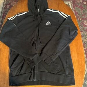 Adidas Men's Black Zip-Up Sweater